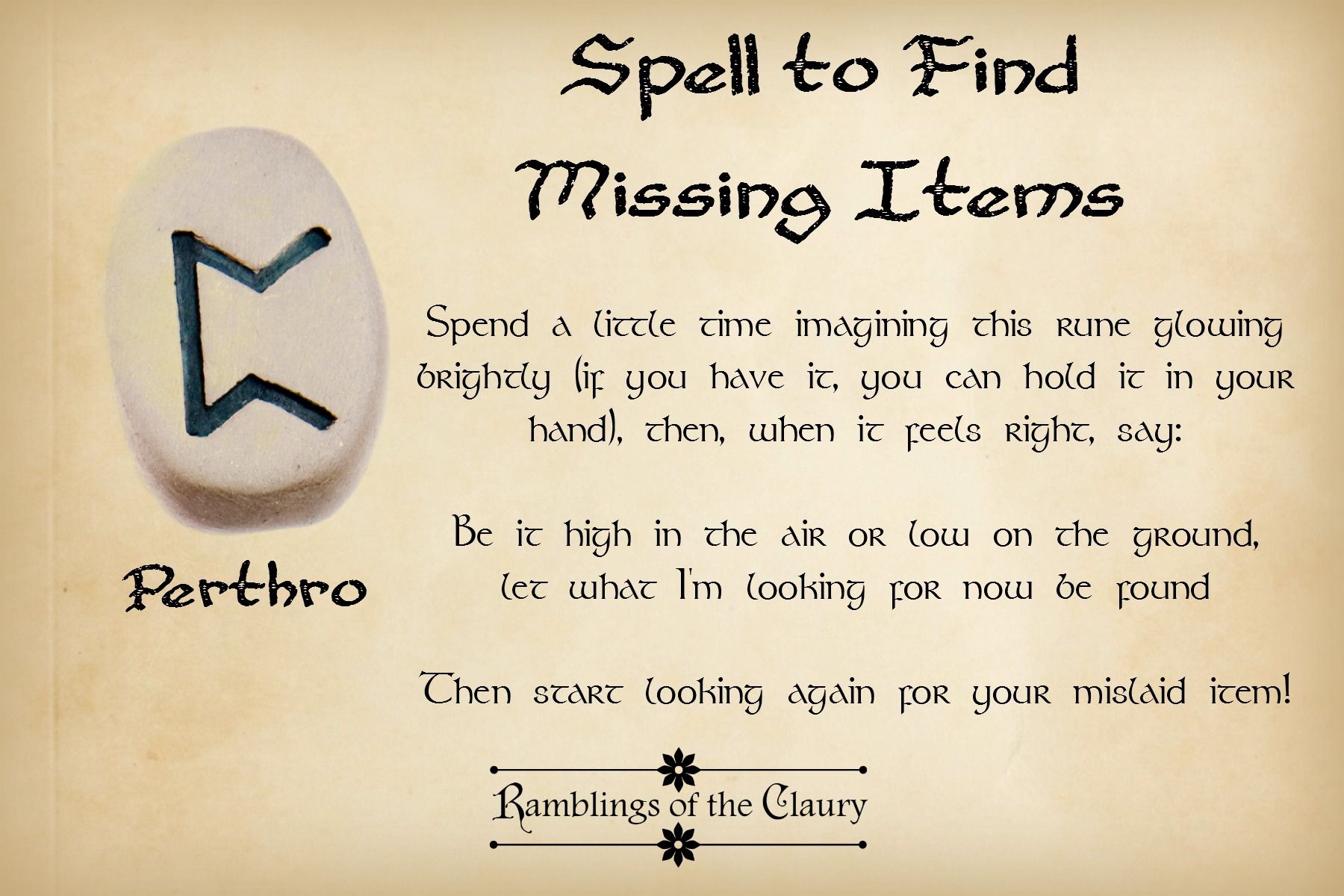 Find Missing Person Spells