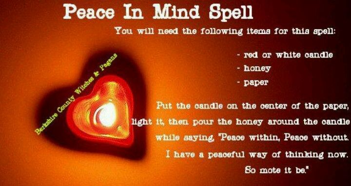 Peace Of Mind Spell